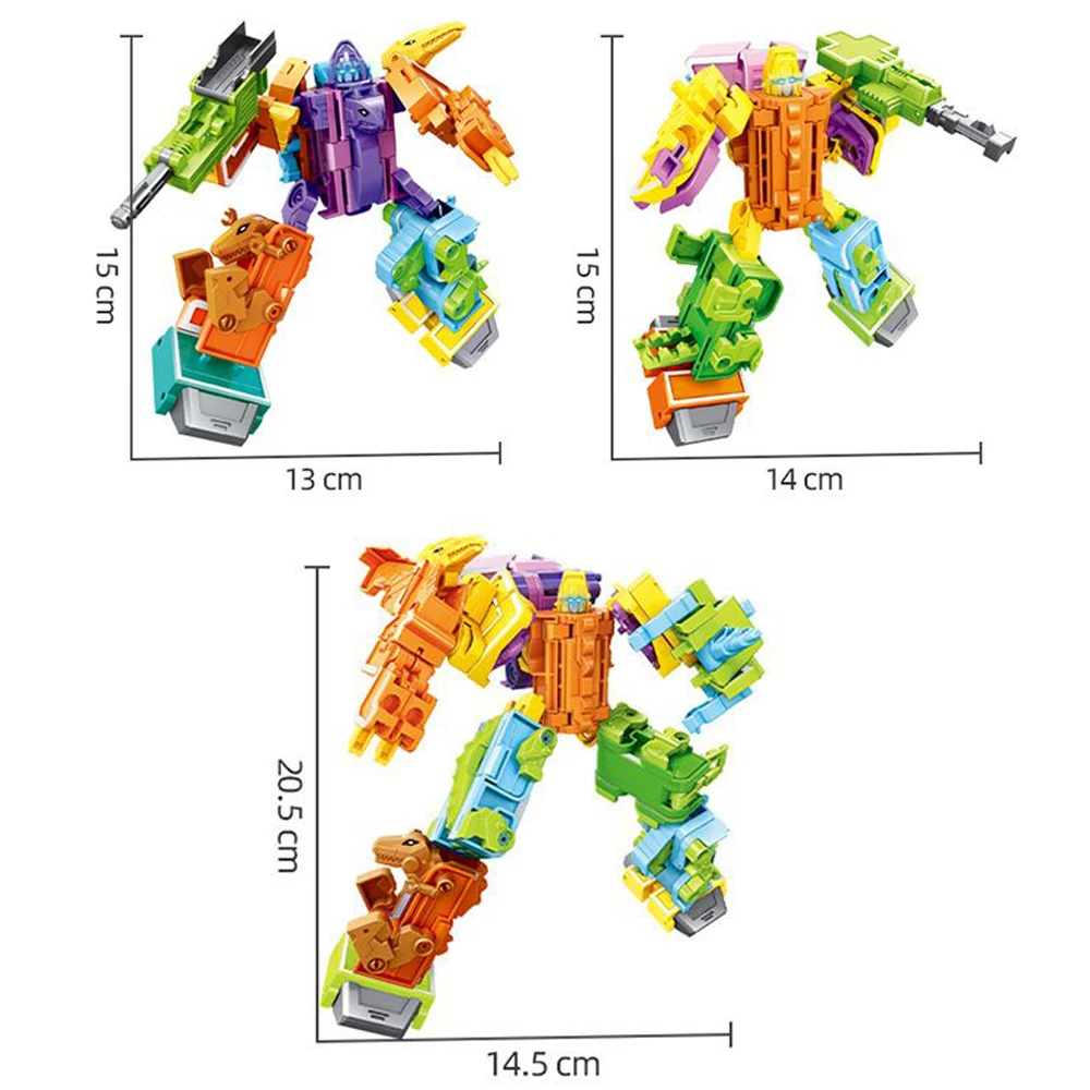 Number Dinosaur Robot Toys, Digit Bots Transformation Toys for Kids Education