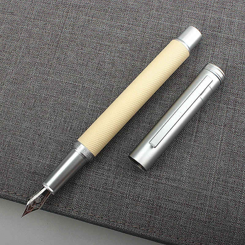 

HongDian White Black Forest Metal Fountain Pen Titanium Black Extra Fine Nib Beautiful Tree Texture Excellent Writing Gift Pen