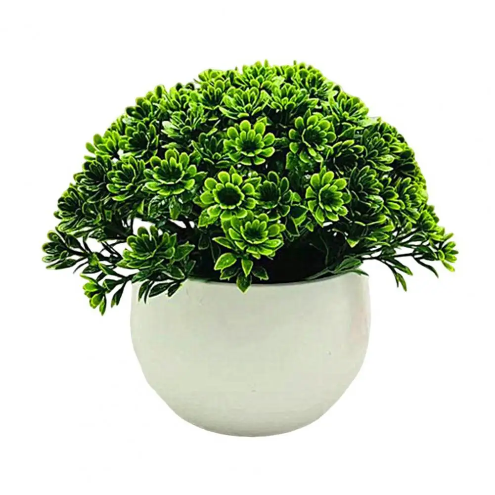 Natural Looking Potted Plant Realistic Artificial Potted Plants for Home Office Decor Fake Greenery Ball Centerpiece