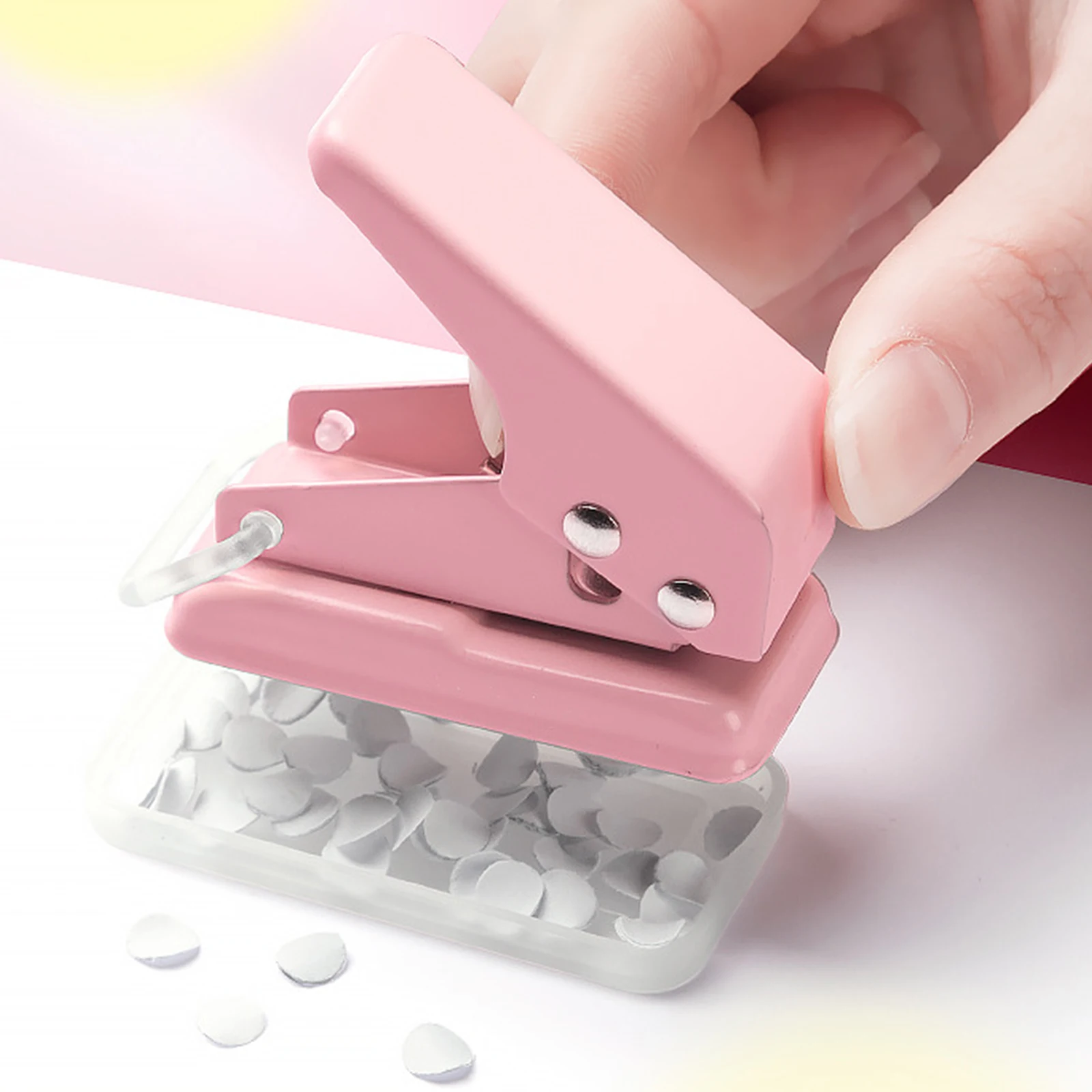 Hot Mini Hole Punch Single Ring 1 Hole Portable Cute Round Hole  Paper Puncher Kawaii Office School Binding Supplies Stationery