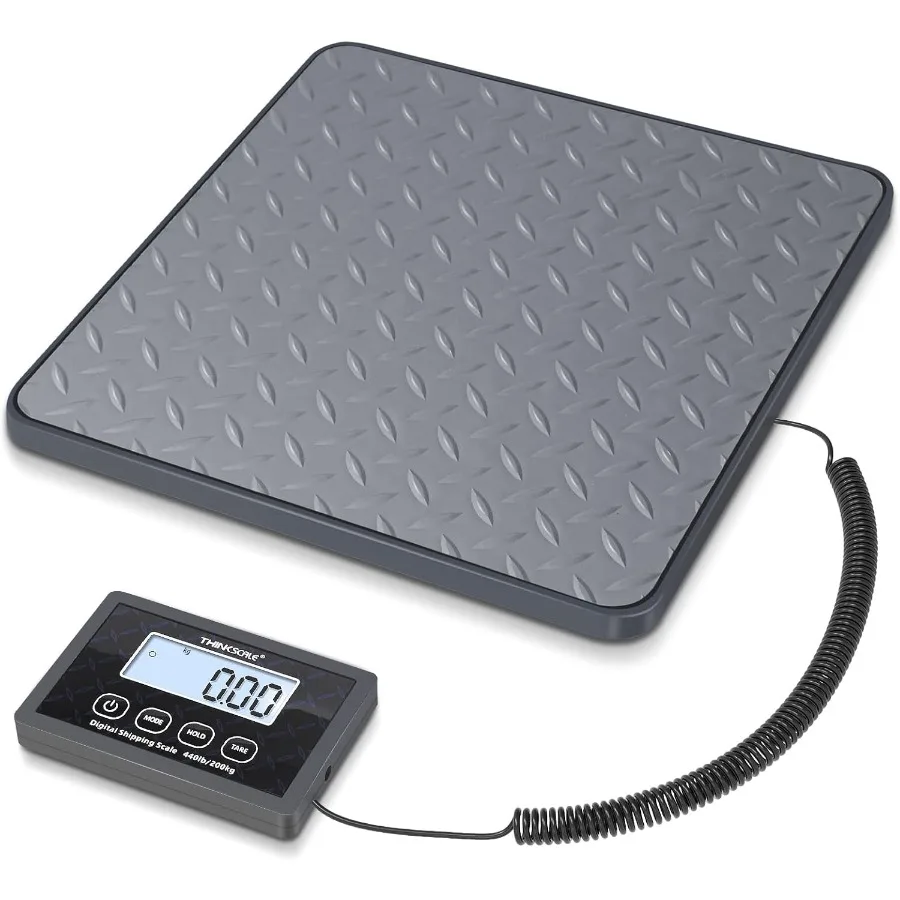 

Shipping Scale 440 lbs 1 oz Highly Accurate Postal Scale with Hold Tare LCD Display Lightweight Digital Postage Scale for Packa