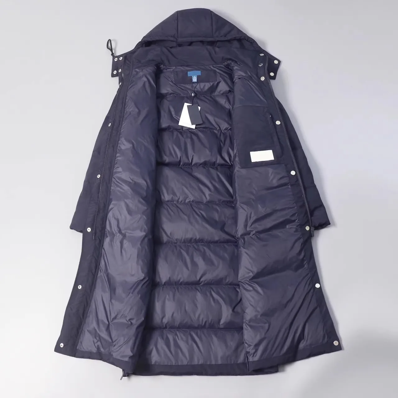 قبعة ثي الدافئة القابلة للفصل Du down Jaet معطف متوسط الطول للنساء للركاب Sle عادي Sve سحاب طويل لون نقي