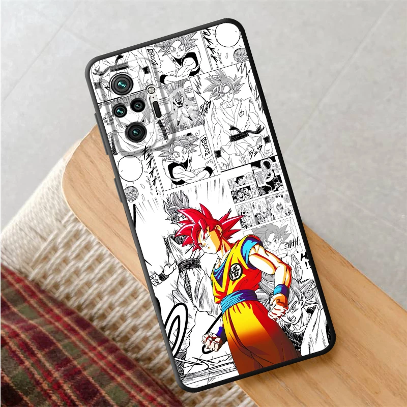 حافظة لهاتف Xiaomi Redmi Note 10S 11s 12s 9S 9 10 11 12 Pro 7 8 13 14 Pro Plus غطاء هاتف ناعم أسود كرات التنين
