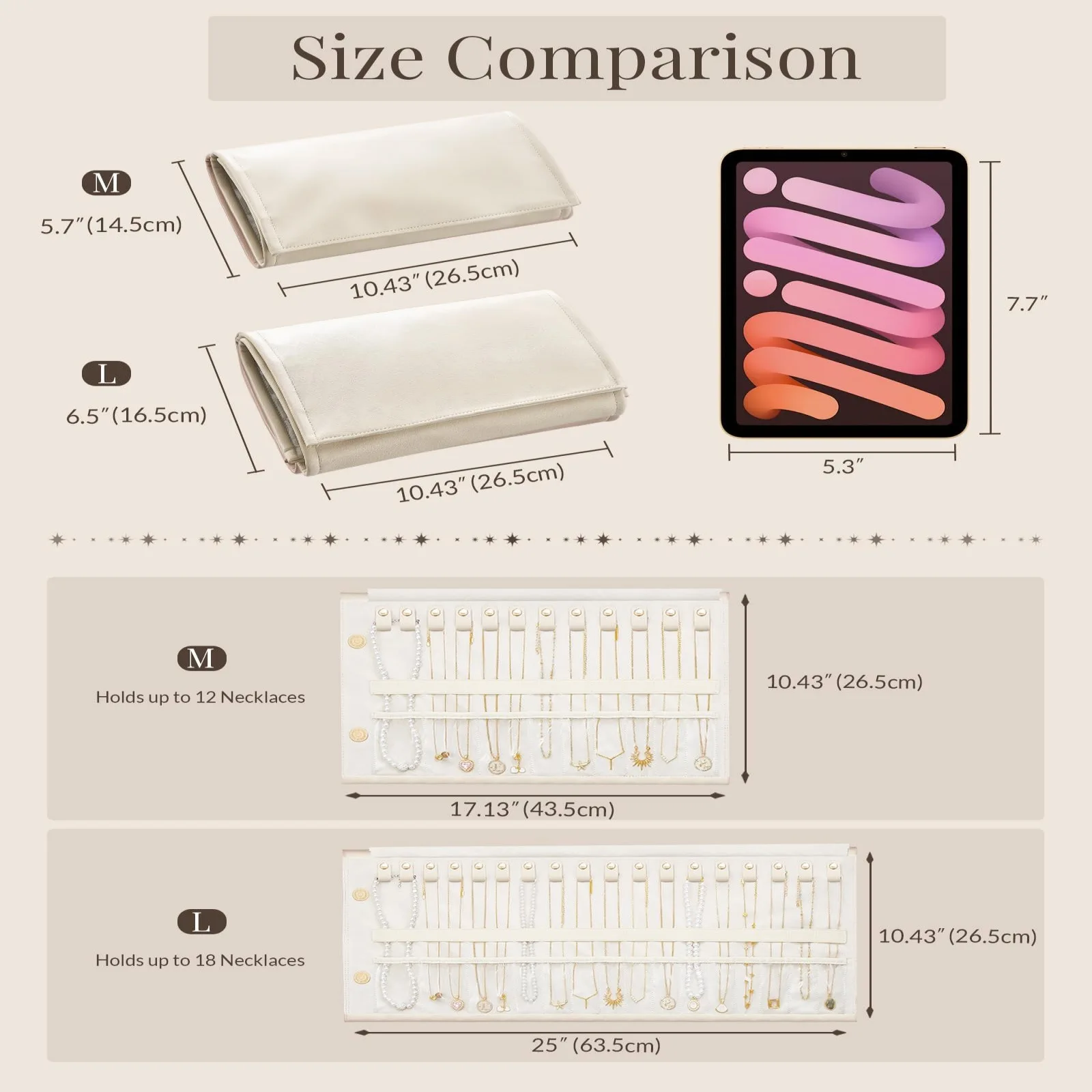 Anti-winding Necklace Storage Bag Travel Portable Jewelry Bag 12-digit Large-capacity Leather Folding Clutch Bag Jewelry