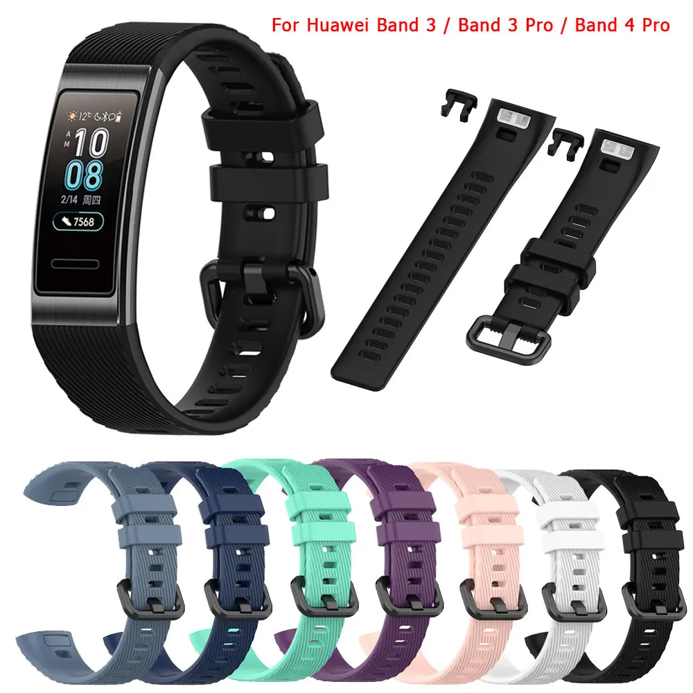 Original Silicone Watchband For Huawei Band 3 / Band 3 Pro TER-B09 Wristband Soft Fashion Strap Bracelet For Band 4 Pro TER-B29S