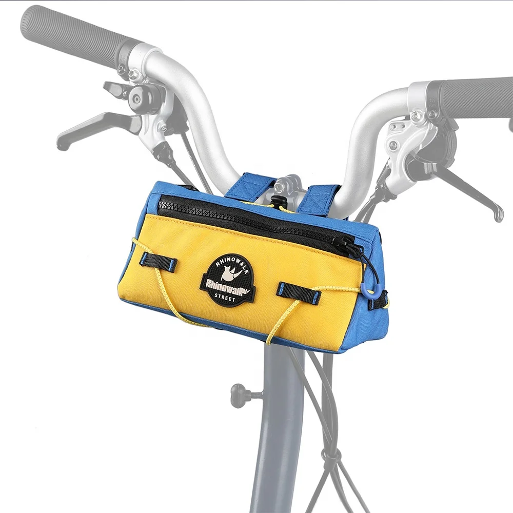 

0.9L Urban Bicycle Front Storage Bag Compact Nylon Handlebar Bag for Commuting Cycling Durable