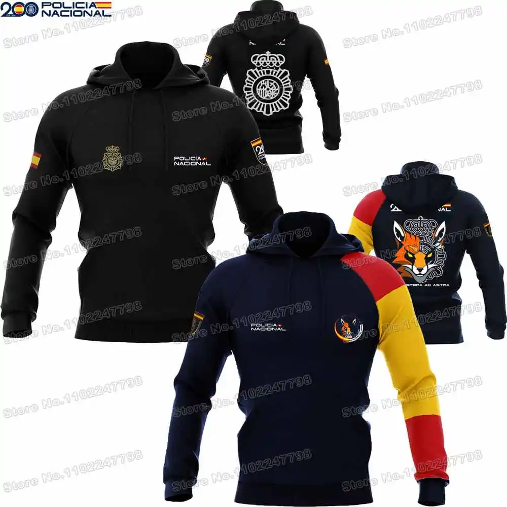 2024 Spanish National Policía 200 Years Centenary Hoodies Sweatshirt autumn winter Tracksuit Streetwear Casual Pullover Jackets