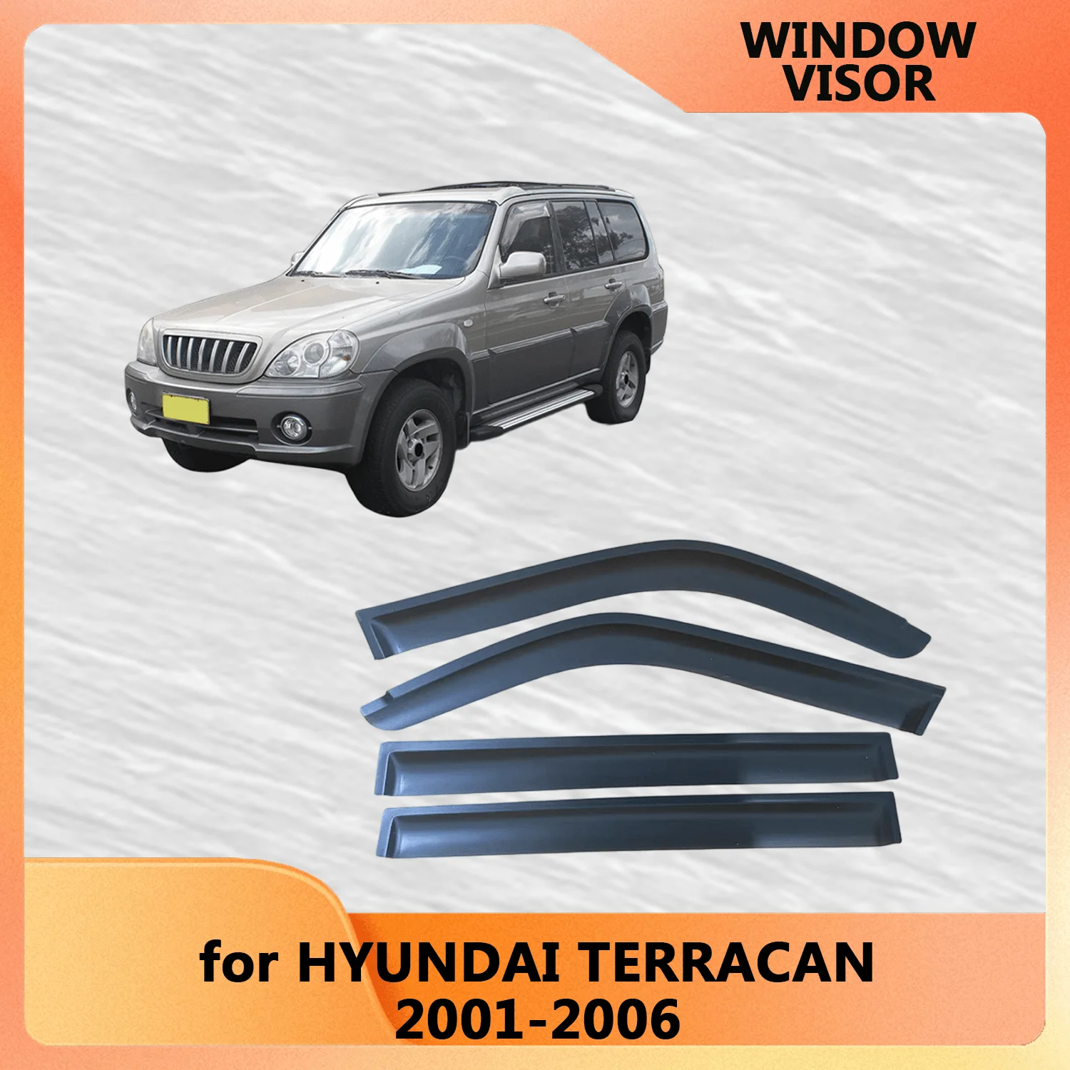 

Оконный козырек для Hyundai Terracan 2001 2002 2003 2004 2005 2006, ветровые дефлекторы, защита от дождя, дверной козырек, вентиляционные шторы, вентиляционный козырек