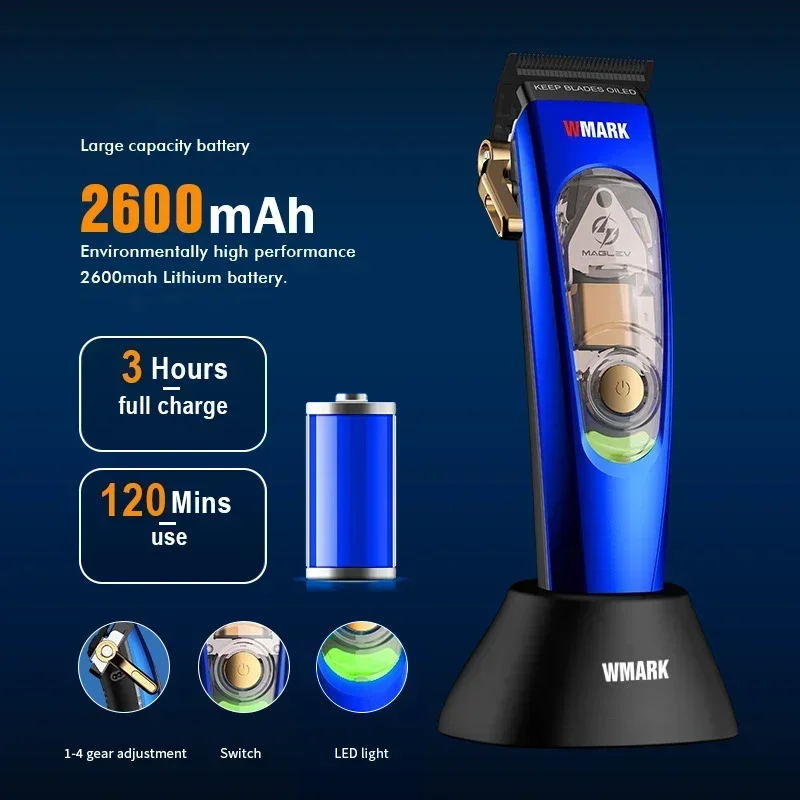 NG-9004 Peluquería inalámbrica Motor magnético Peluquería 10000RPM Nuevo 3 colores se pueden utilizar intercambiables para hombres