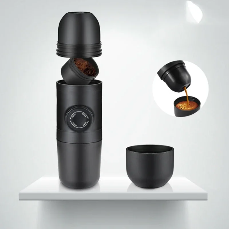 Portable Manual Espresso Coffee Maker for Home & Travel - Handheld Pressure Coffee Machine