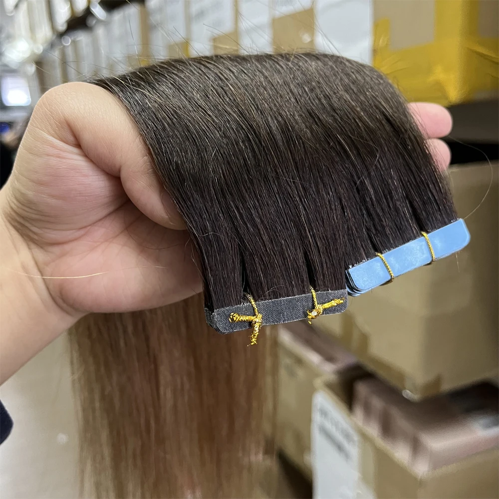 T2-6 # الشريط في وصلات الشعر شعر الإنسان الشعر البرازيلي 100% وصلات شعر بشري 20 قطعة طبيعي مستقيم للنساء 30 جرام/الحزمة #1