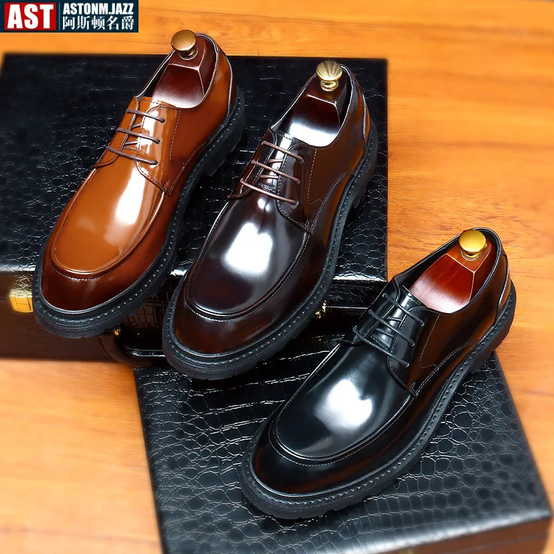 

2024 New Summer Men's Formal Shoes Luxury Genuine Cow Leather Classic Oxfords Handmade Quality Wedding Social Shoes Suit Size 46