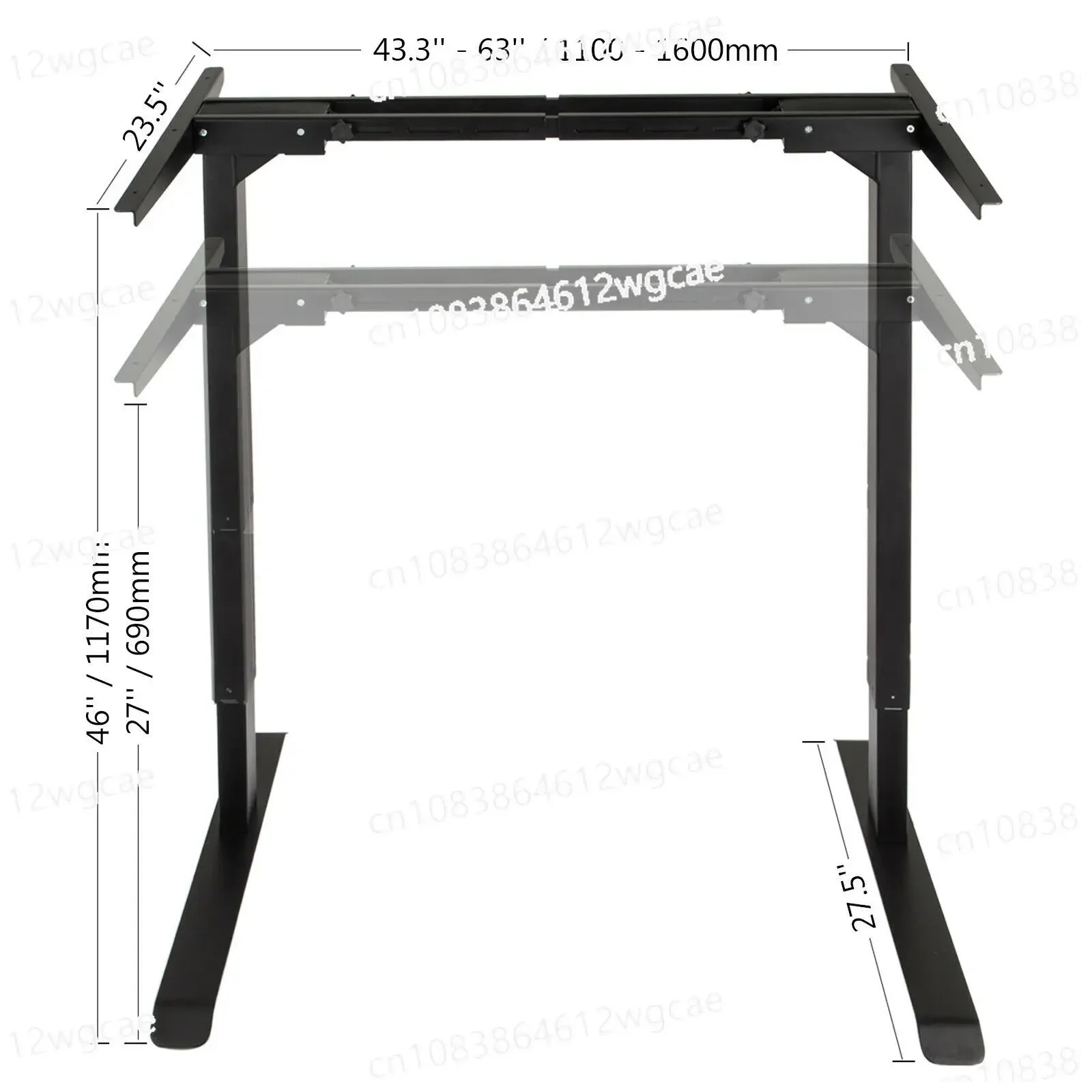 Electric Stand Up  Lifting  Frame Height Adjustable Standing  Ergonomic Memory Control Home Office Sit Stand Desk