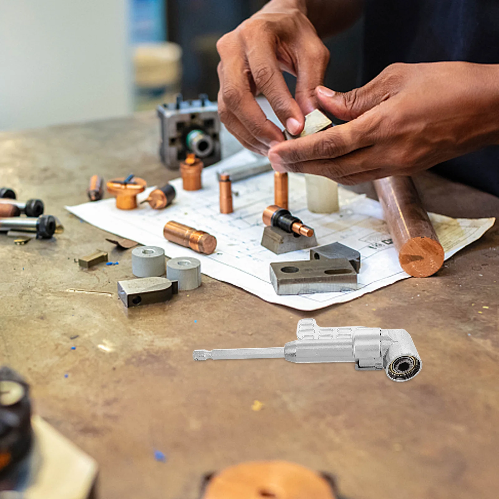 2 قطعة مرفق مثقاب الزاوية اليمنى أداة مفك براغي مرنة للمساحات الضيقة تصميم مدمج متين حامل تمديد المقبس