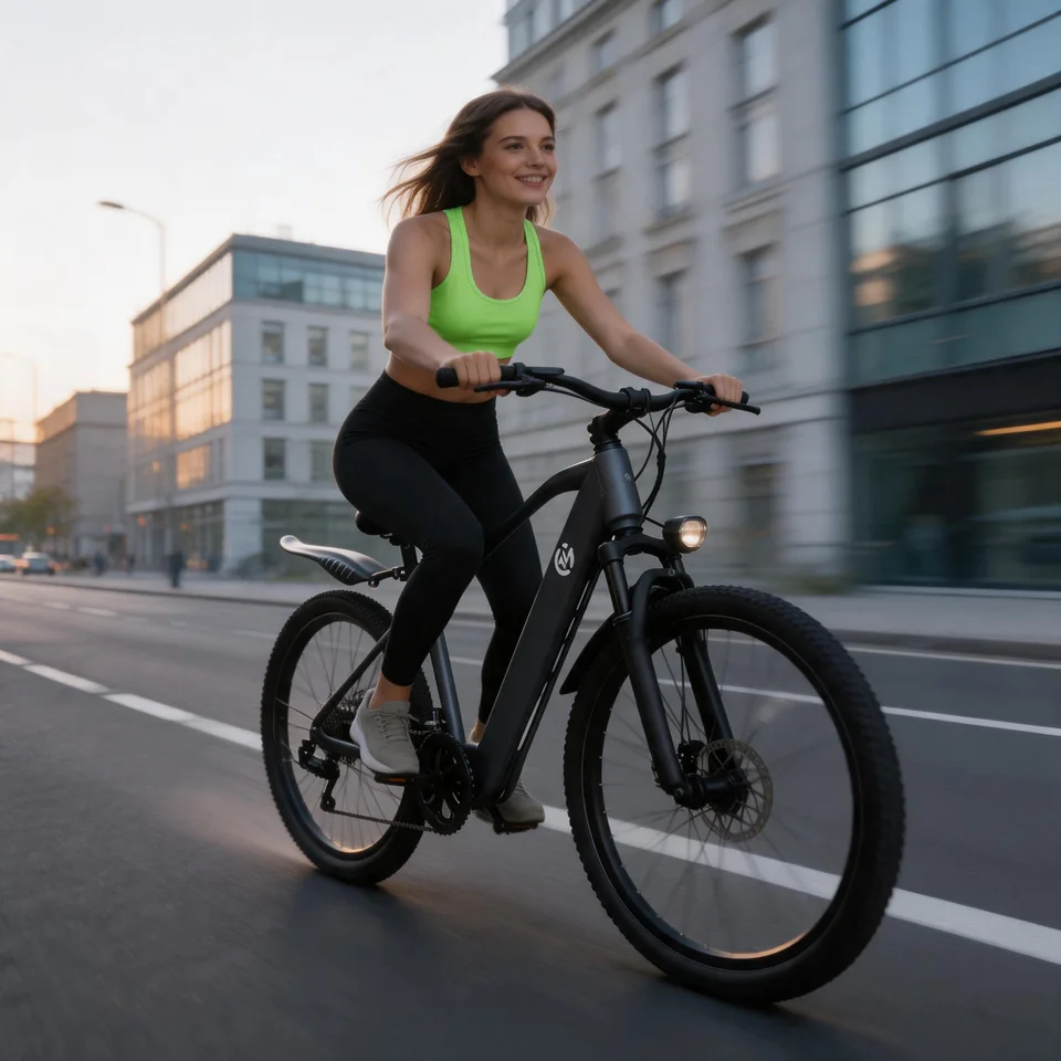 Youth Transport EBIKE Abundant Ride Gears Mountain EBIKE Fat Tire EBIKE Dual Disc Brakes Tough Structure Commute Offroad Bike for Adults and Teens image 3