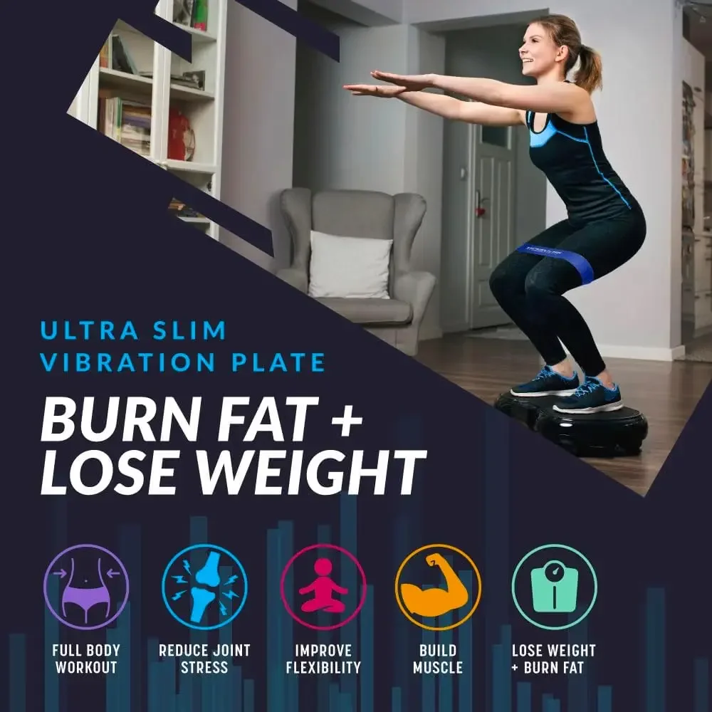 Ultra Slim and Premium 3D Power Vibration Plate - Innovational Vibro Shaper 5 Programs