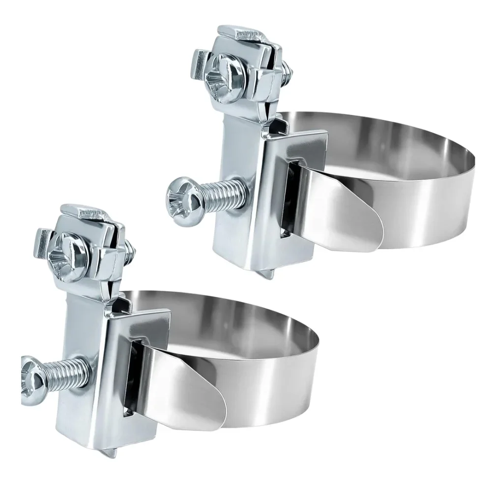 2pcs Grounding Clips For 8-52mm Pipes Stainless Steel For Cable Fixing Clips For Thunder Protection Systems And Grounding Strips