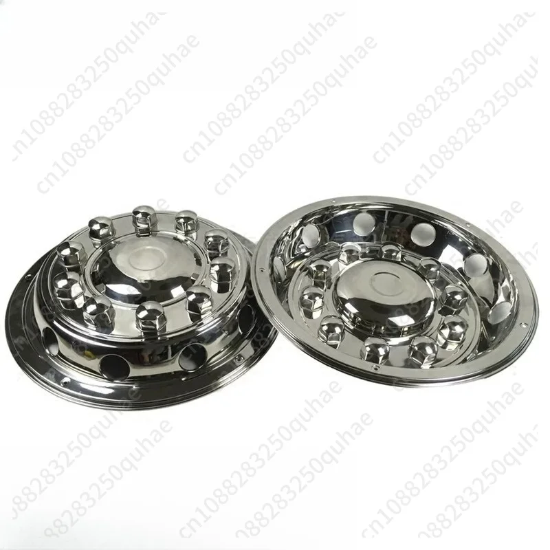 10-Hole Wheel Hub Cover, 22.5 Inch Wheel Trim Cap for Coach, Cargo Truck & RV Refitting
