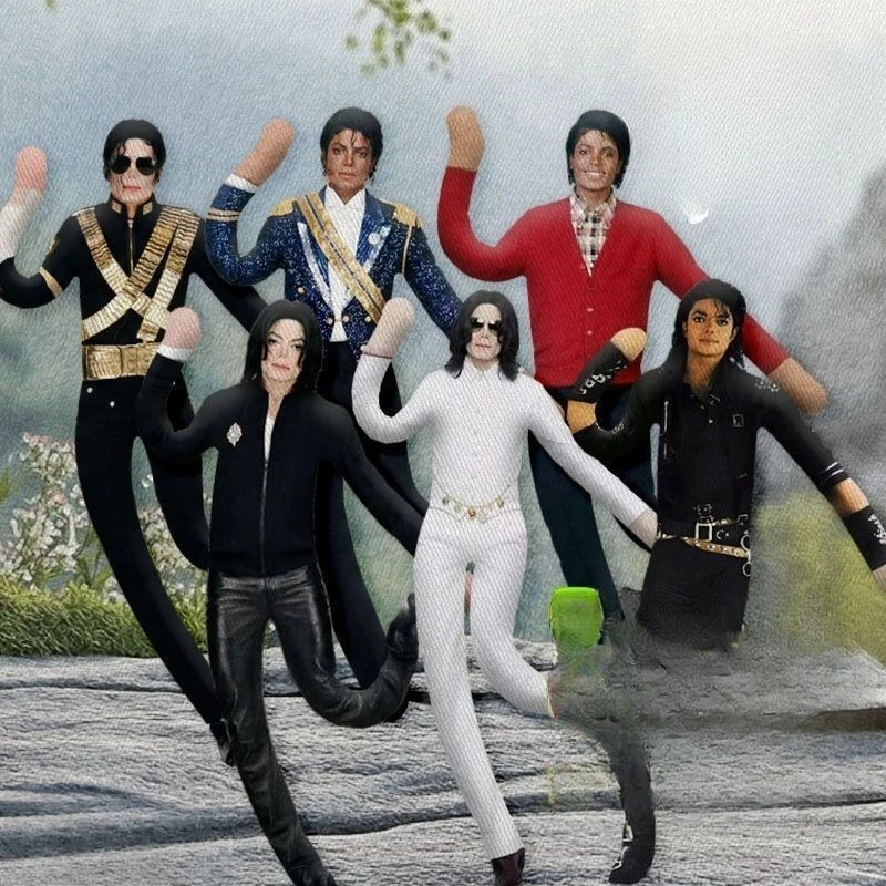 Michael Jackson Bendable Plush Figure Cosplay Soft Stuffed Figure Prop Flexible Fan Collection Abstract Joint Mobility Prop Gift