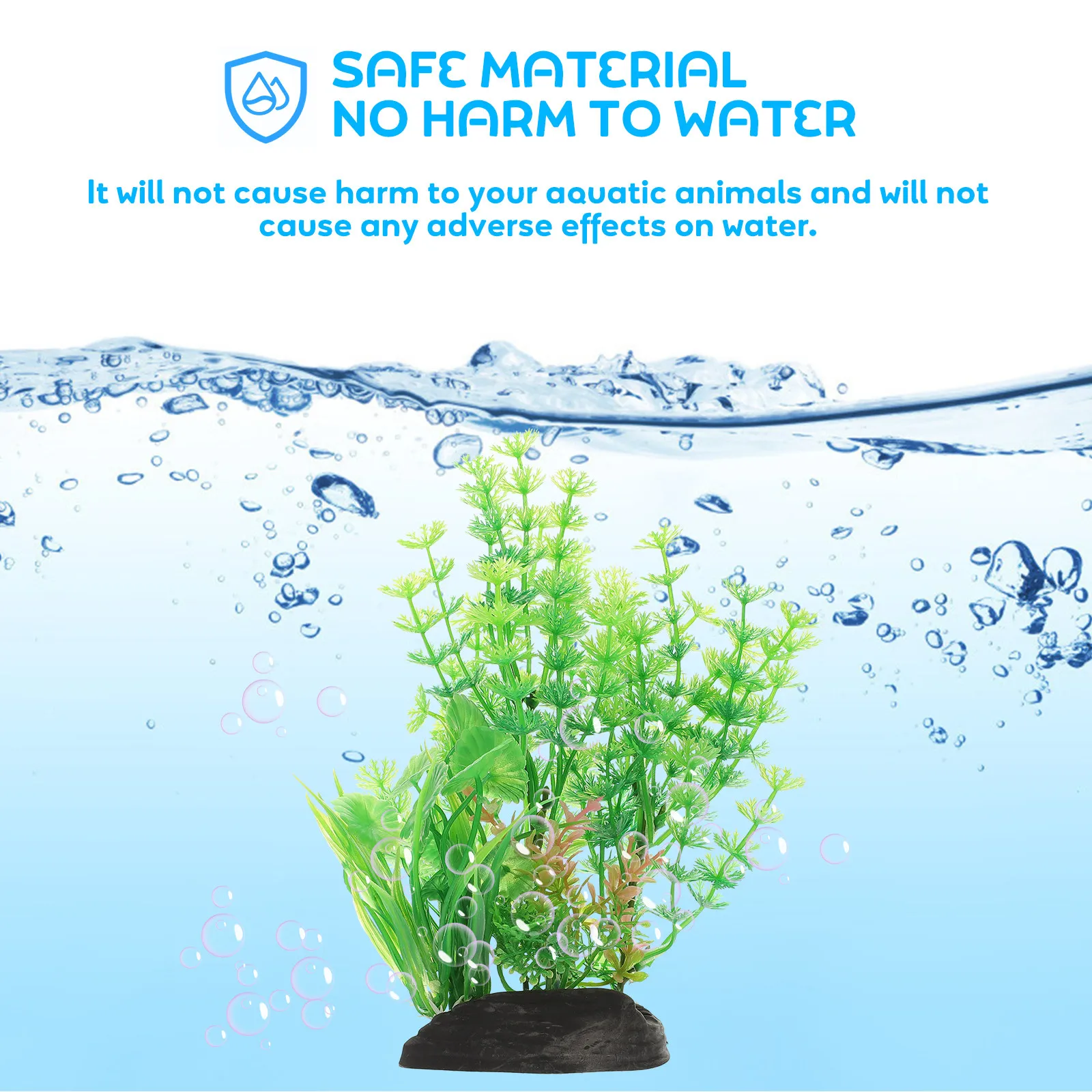 シックなデスクトップ水槽草飾り 安全な非水槽用植物 プラスチ - Non Planted Aquarium Fish のレビューと価格