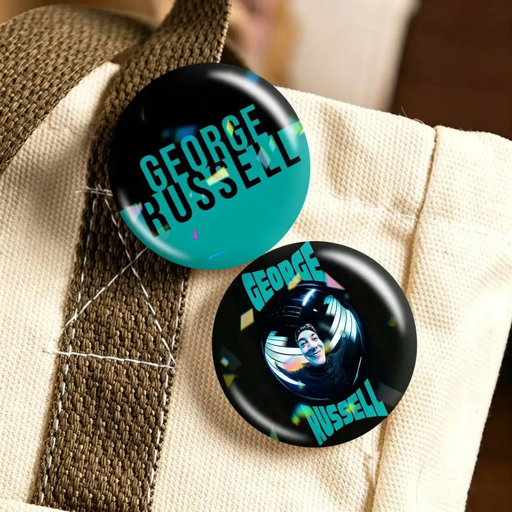 Racing Driver George Russell  25mm 32mm 44mm 58mm 75mm Brooches Badges Pins for Accessories Gift