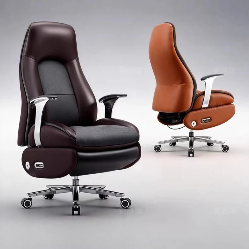 

Electric Nappa Leather Executive Chair - Reclining Office Desk Chair for Comfortable Prolonged Sitting in Home and Business JT40