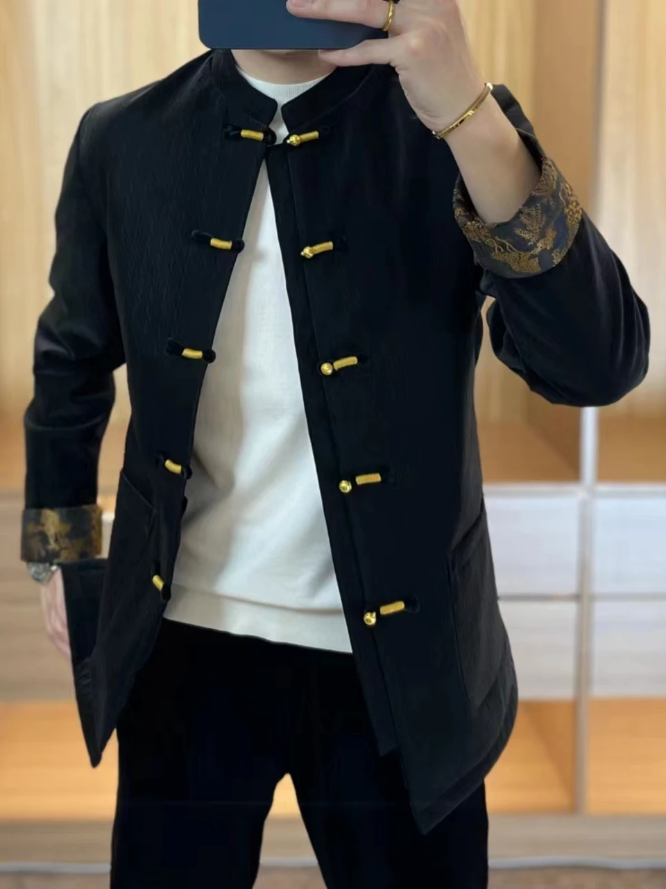 

High Quali Men's down Quilted Jaet with Button Design Autumn Winter New Arrival Faionable Versatile Casual Busin Wear