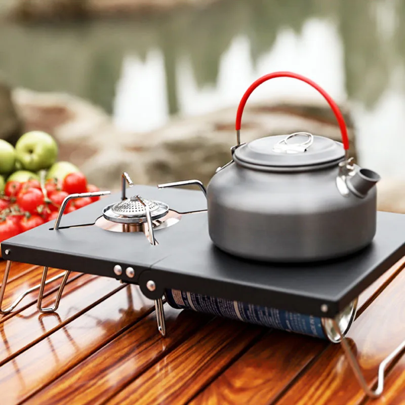 طاولة تخييم محمولة قابلة للطي في الهواء الطلق، طاولة ألومنيوم مقاومة للصدأ، عزل حراري، موقد غاز عنكبوت Soto 310، 330، Cb-JCB، P7W1 #6