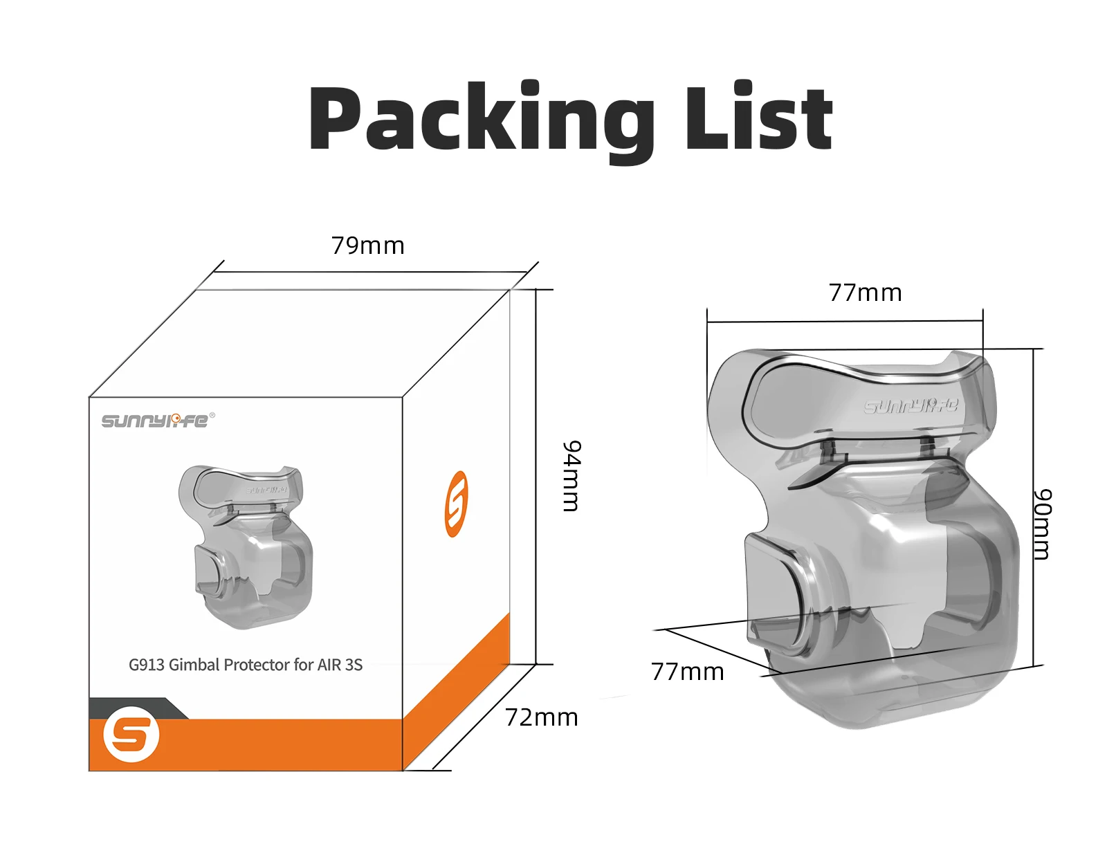 Lens Protective Cover Anti-Scratch Protective Shell Protection Cover Guard Shell For DJI Air 3s Drone Accessories