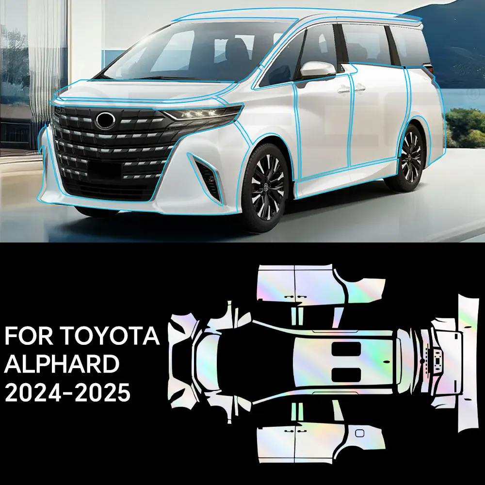 

Custom For Toyota Alphard 2024-up TPU 8.5mil Film Car Paint Protection Film Pre-cut Anti-Scratch Transparent Car Accessories