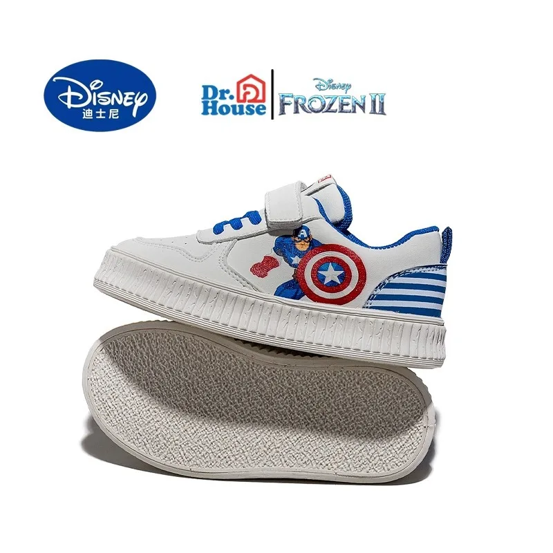 Disney-zapatos de tablero de dibujos animados para niños, modelos de marca compartida de la serie Capitán América, medianos y grandes