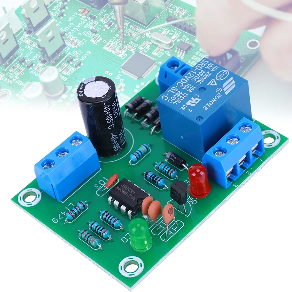 DC 12V 10A Modul Sensor Pengontrol Level Cair Modul Pengontrol Level Air Modul Pengontrol Level Cair untuk Tangki Kolam