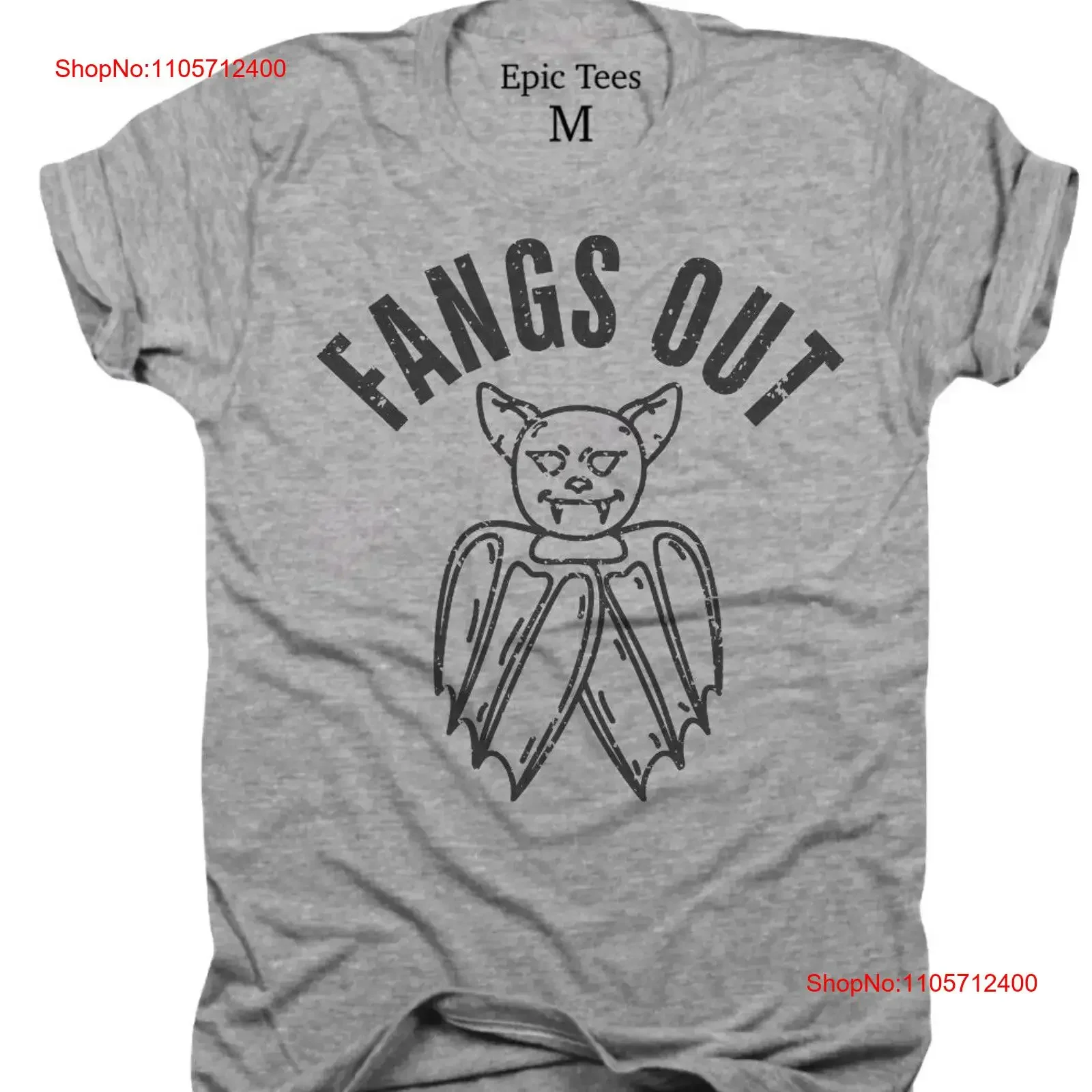 Fangs ouT T Shirt fang sleeping bat Retro halloween fright night vampire Hang With Your vintage Washed Stylish Slightly Casual