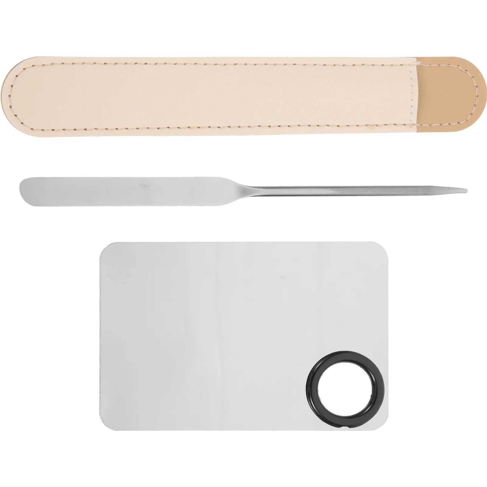 

1Set Makeup Mixing Palette Stainless Steel Smooth Surface Easy Clean for Blending Foundation Nail Art Lip Pigments Professional