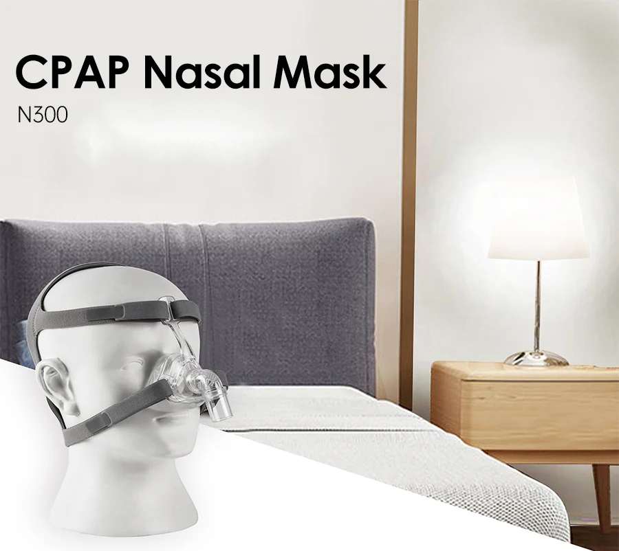 BMC CPAP Nasal Mask Full Face Mask With Tube Adjustable Strap Respirator For Travel CPAP Machine Anti Snoring Stopper Solution