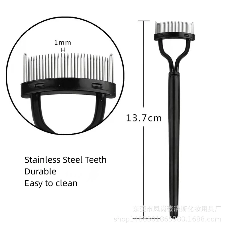 Foldable Eyelash Separator Metal Teeth Eyelash Curler Beauty Stainless Steel Make up Eyelash Brush Comb Mascara Curl Makeup Tool