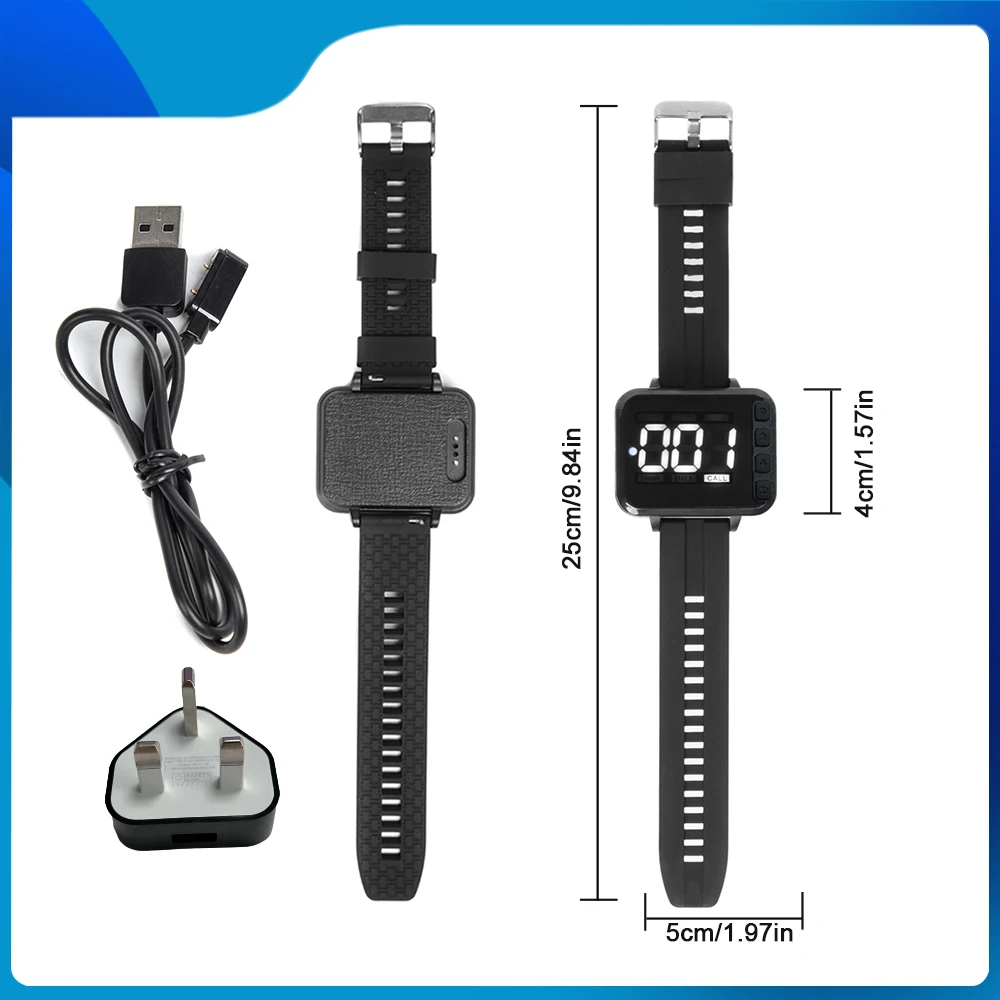 Ycall Wireless Wrist Watch Receiver Clock Hour Bracelet Restaurant Pager Waiter Calling System For Cafe Bar Hotel Club (1 Piece)