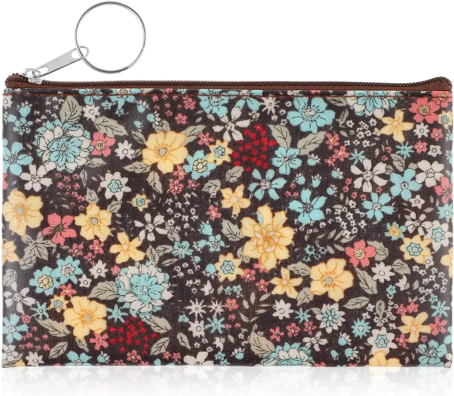 ארנק קטן למטבעות Amabro עבור נשים, ארנק בוהו עם מחזיק מפתחות, תיק רוכסן, ארנק לשינויים, אחסון מזומנים ושפתון (שחור)