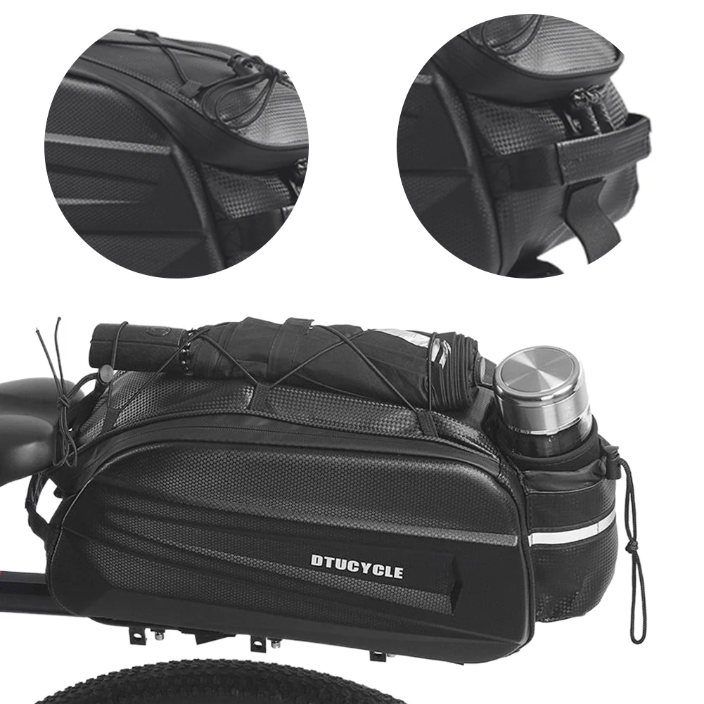 Bike Rear Rack Bag Large Capacity Bicycle Trunk Bag Waterproof Cycling Back Seat Cargo Bag for Outdoor Camping Hiking Sports