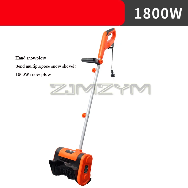 1800W Snow Removal Machine Electric Snow Plow Hand-pushed Snow Blower Small Snow Clearing Equipment Courtyard Road Snow Sweeper