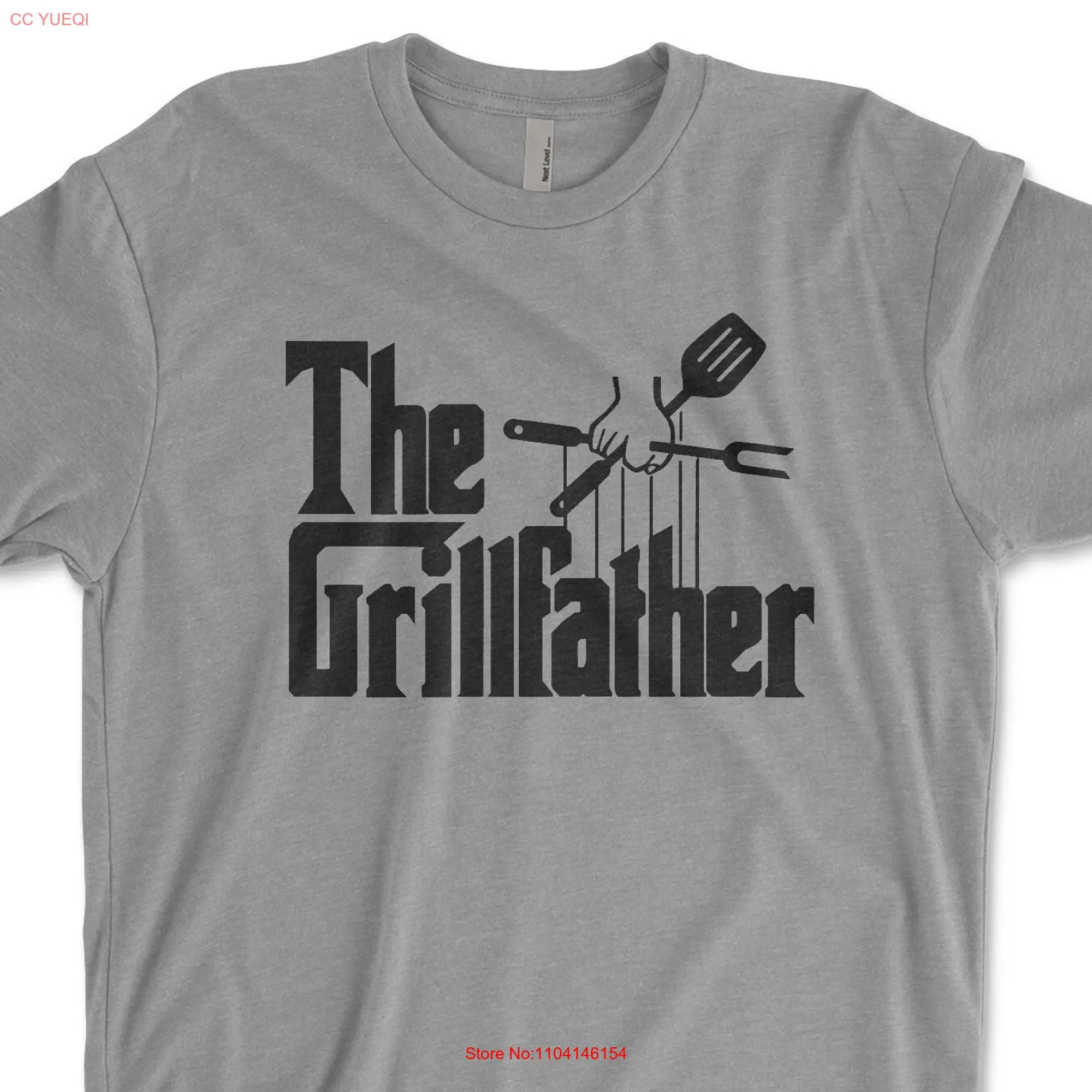 The Grillfather T Shirt Fathers Day Grilling Grill Master long or short sleeves