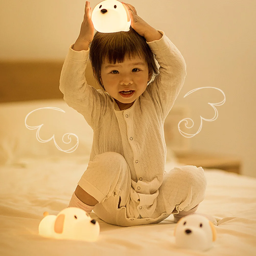 

3D Dog Light Silicone Rechargeable Desk Lamp USB Charging Adjustable Warm White LED Night Light for Home Bedroom Gift