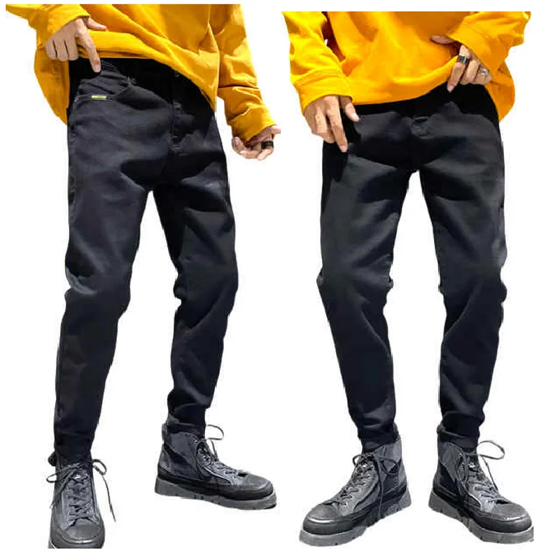 

Осенне-зимние брюки-карандаш на молнии, мужские шаровары, брюки в американском стиле с маленькими ногами