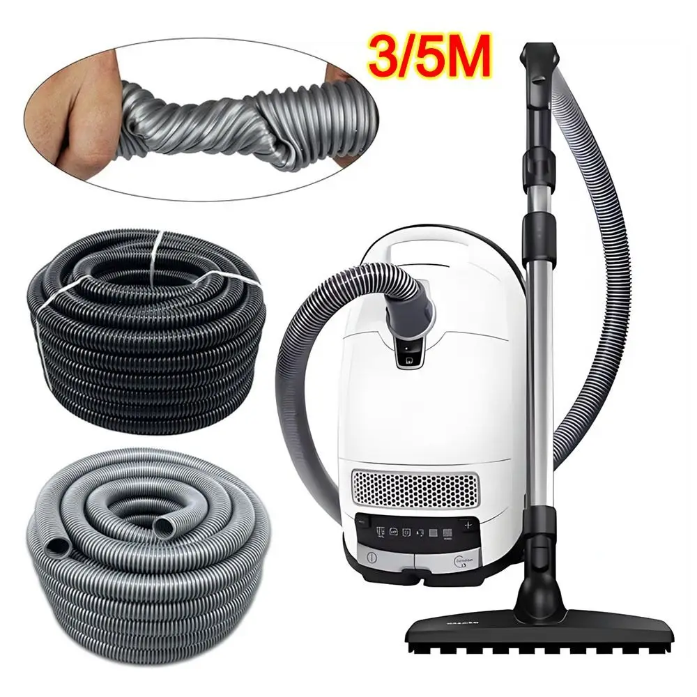 

3m/5m Vacuum Cleaner Hose Inner Diameter 32mm Flexible Vacuum Cleaner Extended Hose Threaded Universal EVA Corrugated Hose