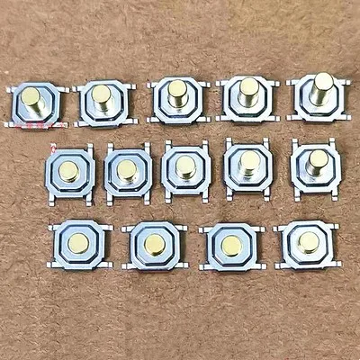 100pcs 4 * 4 * 1.5 / 2 / 2.3 / 2.5 / 3 / 3.5 / 4.3 MM SMD button touch micro switch / waterproof copper head 4pin 4 feet four