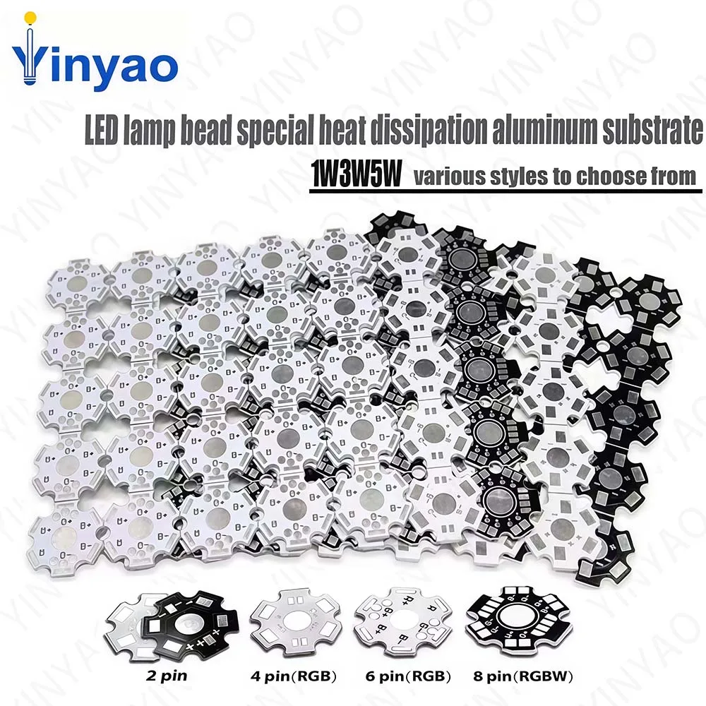 1W 3W 5W Star Heat Sink SMD PCB Board Aluminum Base Plate Substrate DIY 20Mm Cob Circuit For 1 3 5 Watt High Power Led Bead Chip