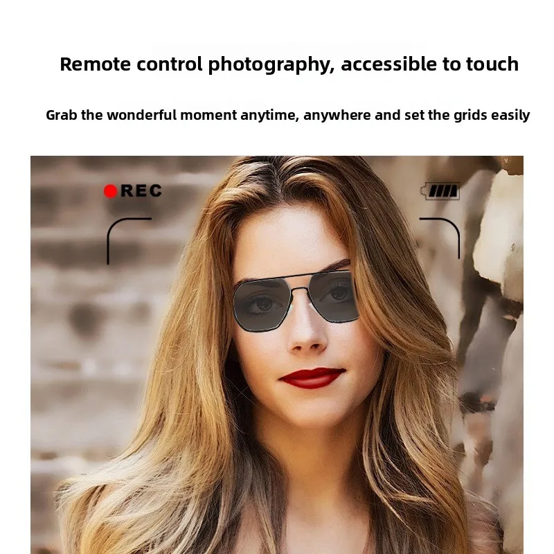 Intelligent Bluetooth Glasses GS12 Retro Punk Metal Double-Rail Magnetic Outdoor Color-Changing Lenses