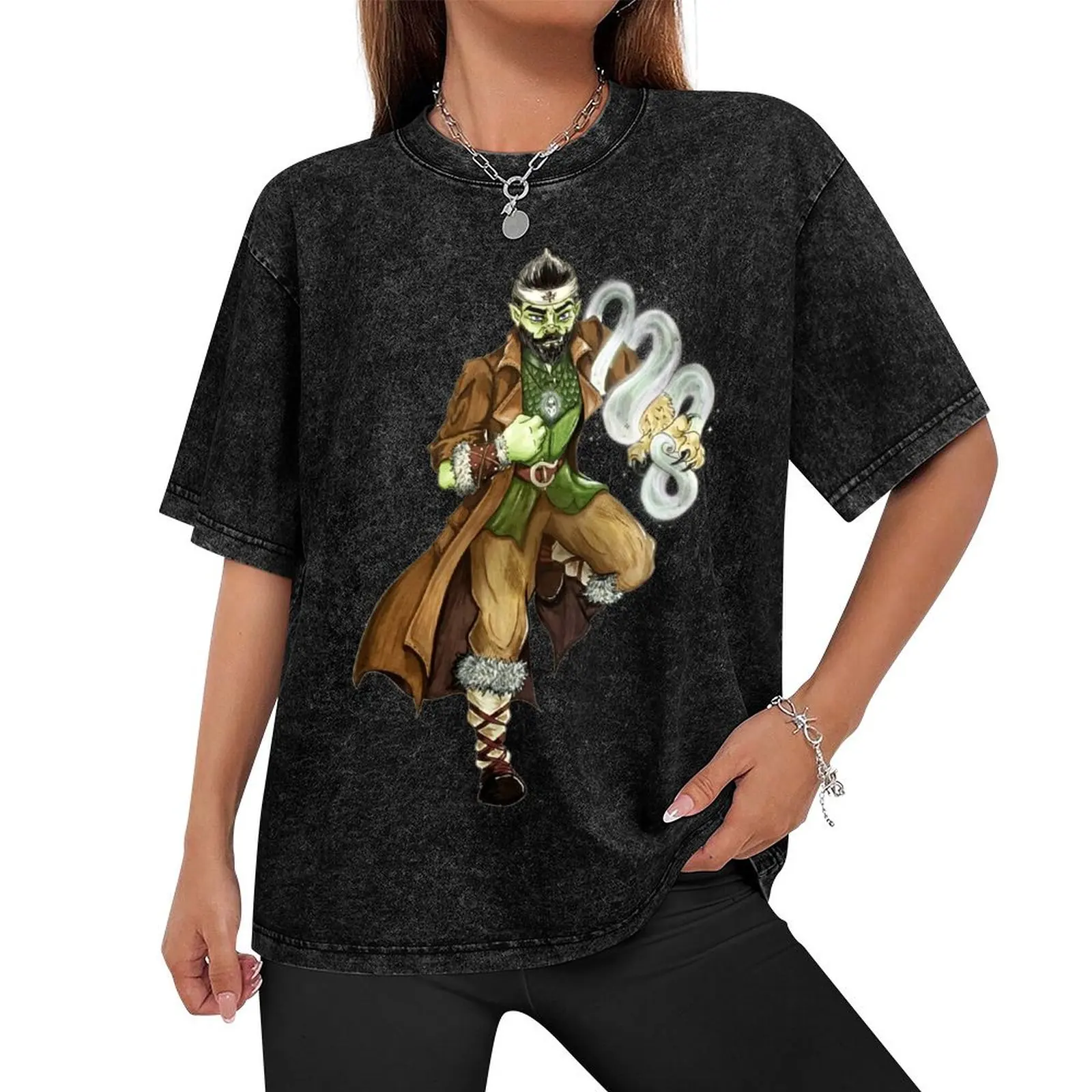 Half Orc Druid T-Shirt customs design your own vintage anime shirt anime clothes designer t shirt men