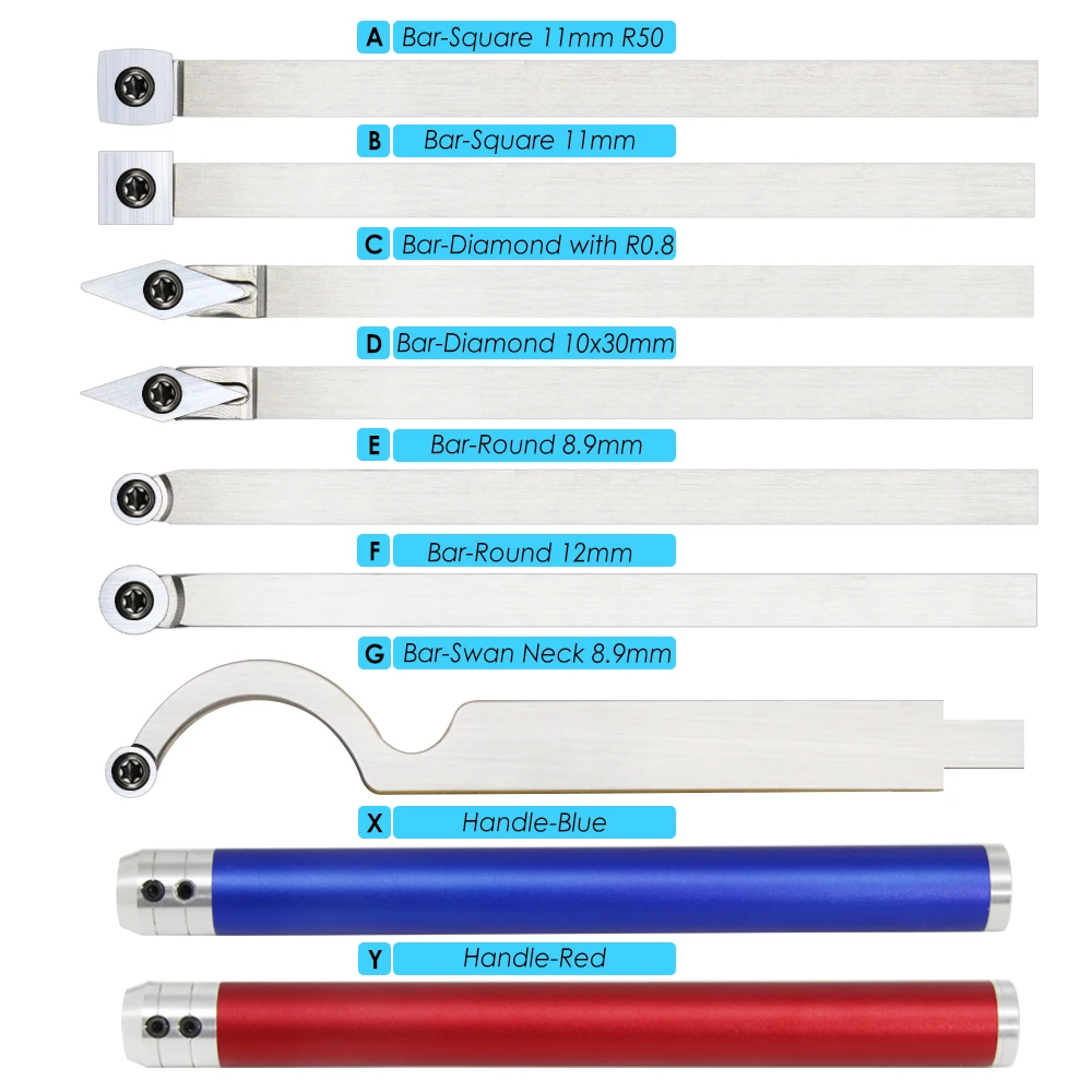 Herramienta de torneado de madera de carburo con insertos de cortador reemplazables, diamante cuadrado redondo para torno de madera, cinceles de