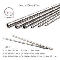 1-10pcs Stainless tube 304 Stainless Steel Tube Capillary Tube 250/500mm length 1mm/1.5mm/2mm/3mm/4mm/5mm/6mm/8mm/10mm/12mm